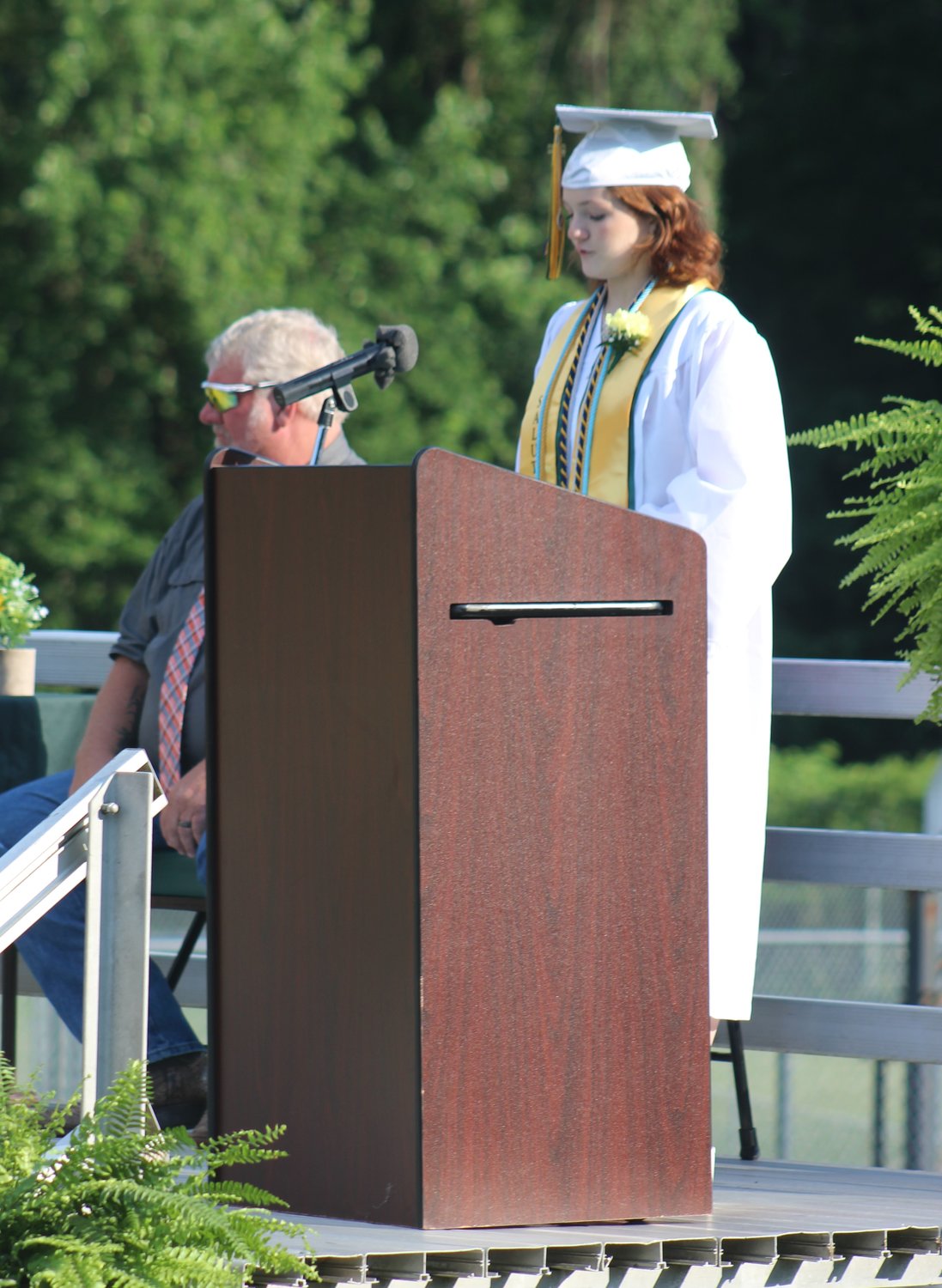 Eldred salutatorian AnnMarie Davis welcomed family and friends to the commencement ceremonies of the Class of 2022.